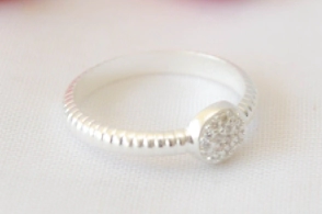 L-AN0144 Anillo lineas circulo micropavé