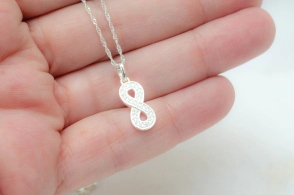 CA1366 Cadena 45cm singapur  con infinito micropavé 