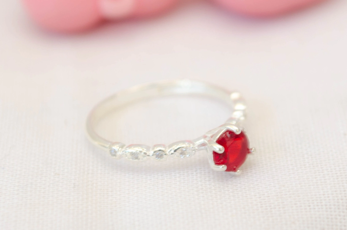 ANI2271 Anillo cubic ROJO