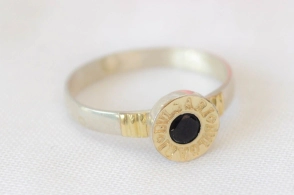 ANI2281 Anillo tipo bulgari con duble NEGRO