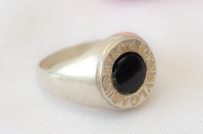 ANI2283 Anillo tipo bulgari NEGRO