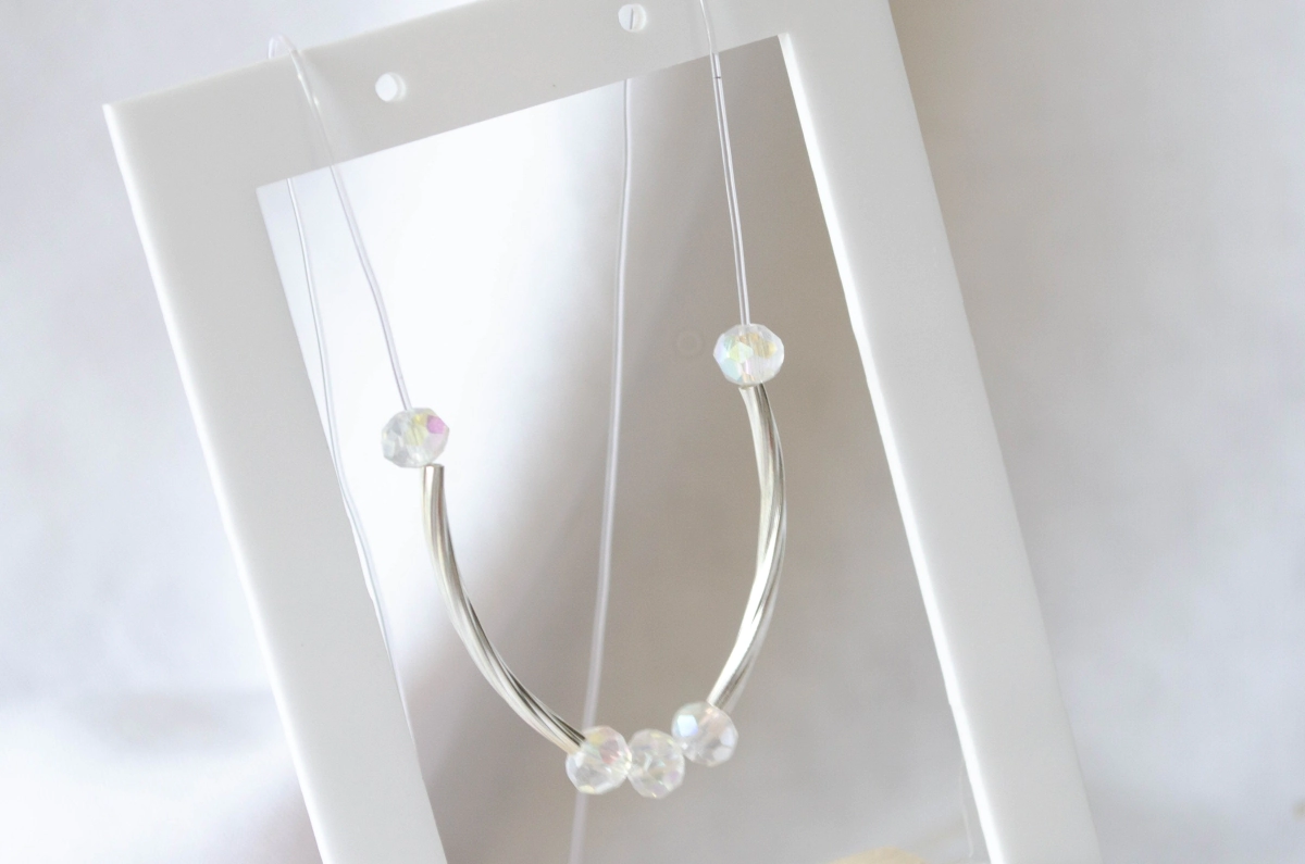 L-CA0254 Tanza con cristales y bolitas tubos