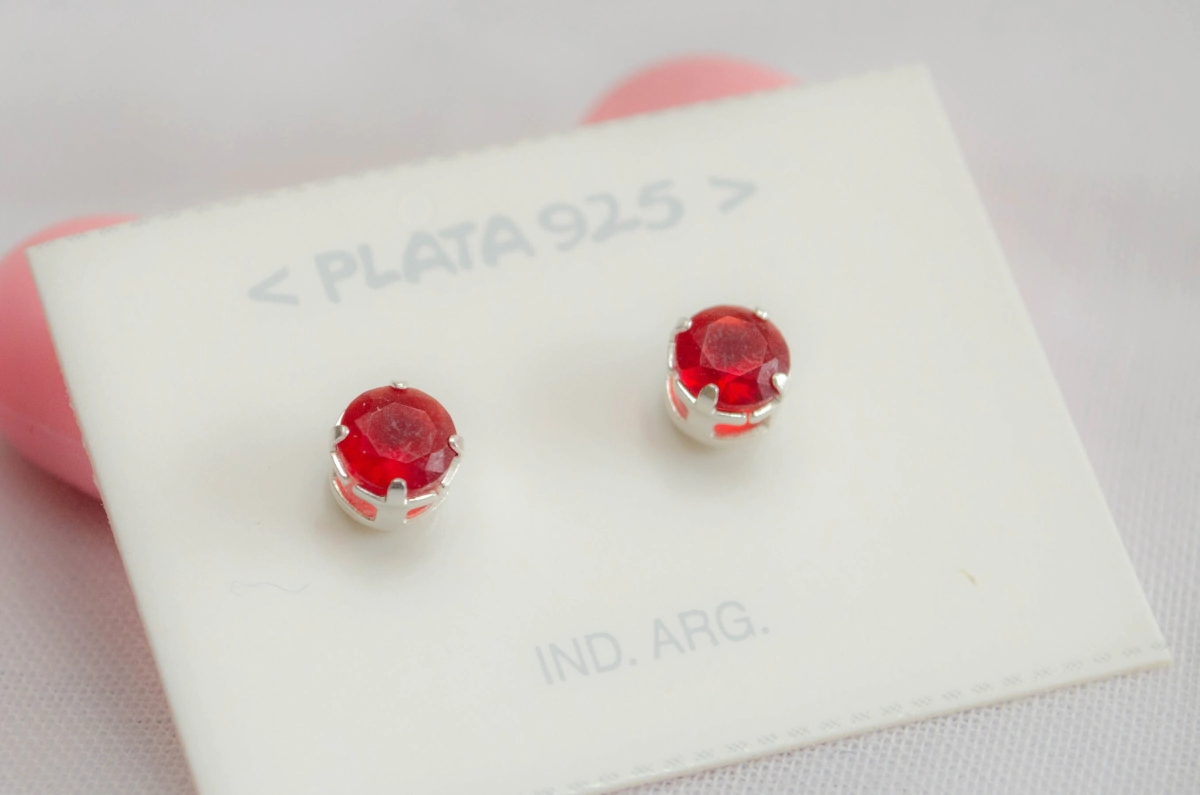 L-AR0764 Aros cubic circulosROJO