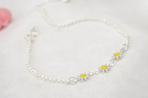 L-TO0103 Tobillera con 3 margaritas