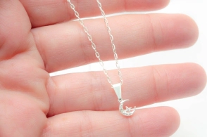 L-CA0259 Cadena 45cm+ luna estrella micropavé