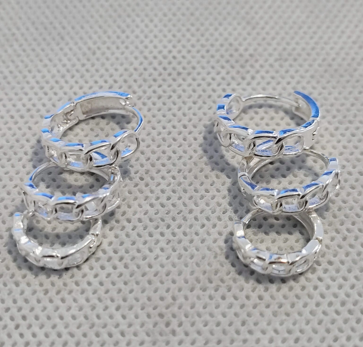 L-TRI0021 Trio argollas crculos enlazados 