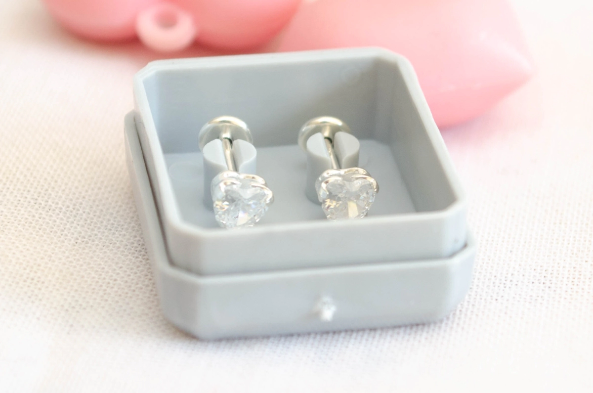 ABRI1171 Aros abridores corazon calado cubic TRANSPARENTE