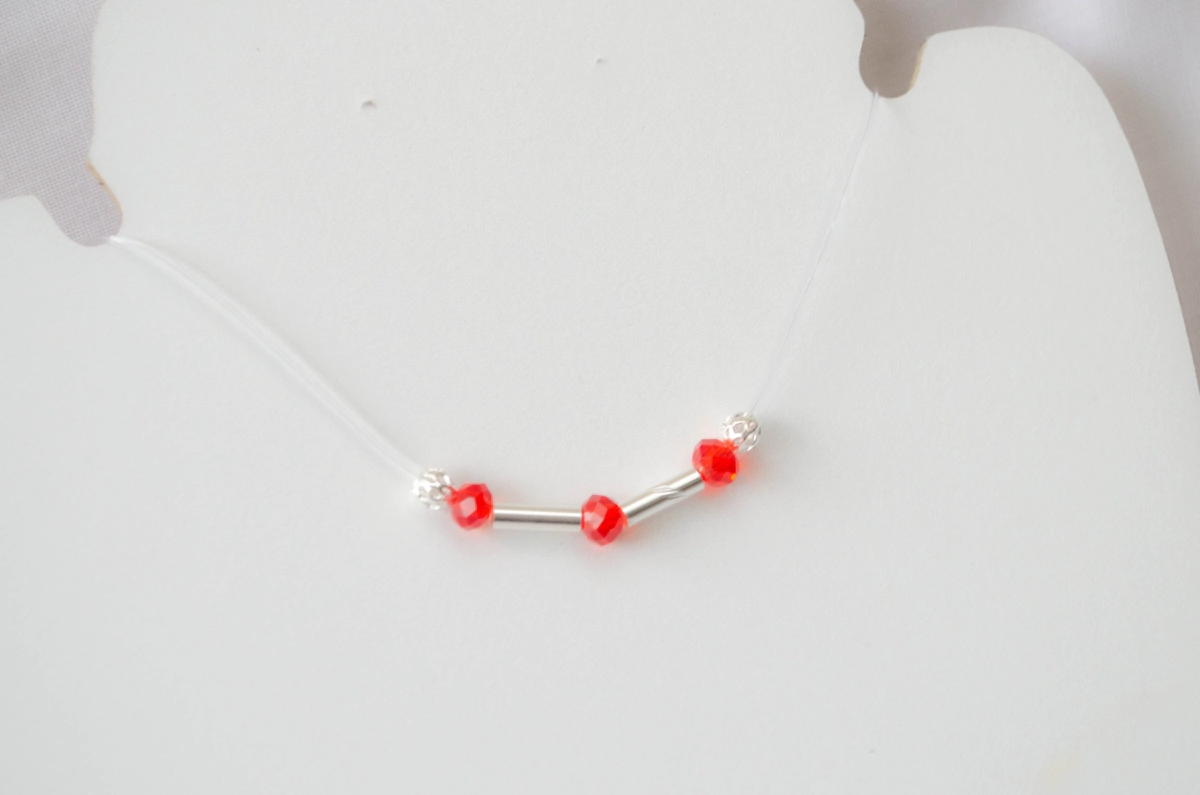 L-CA0263 Tanza con bolitas TUBOS ROJOS