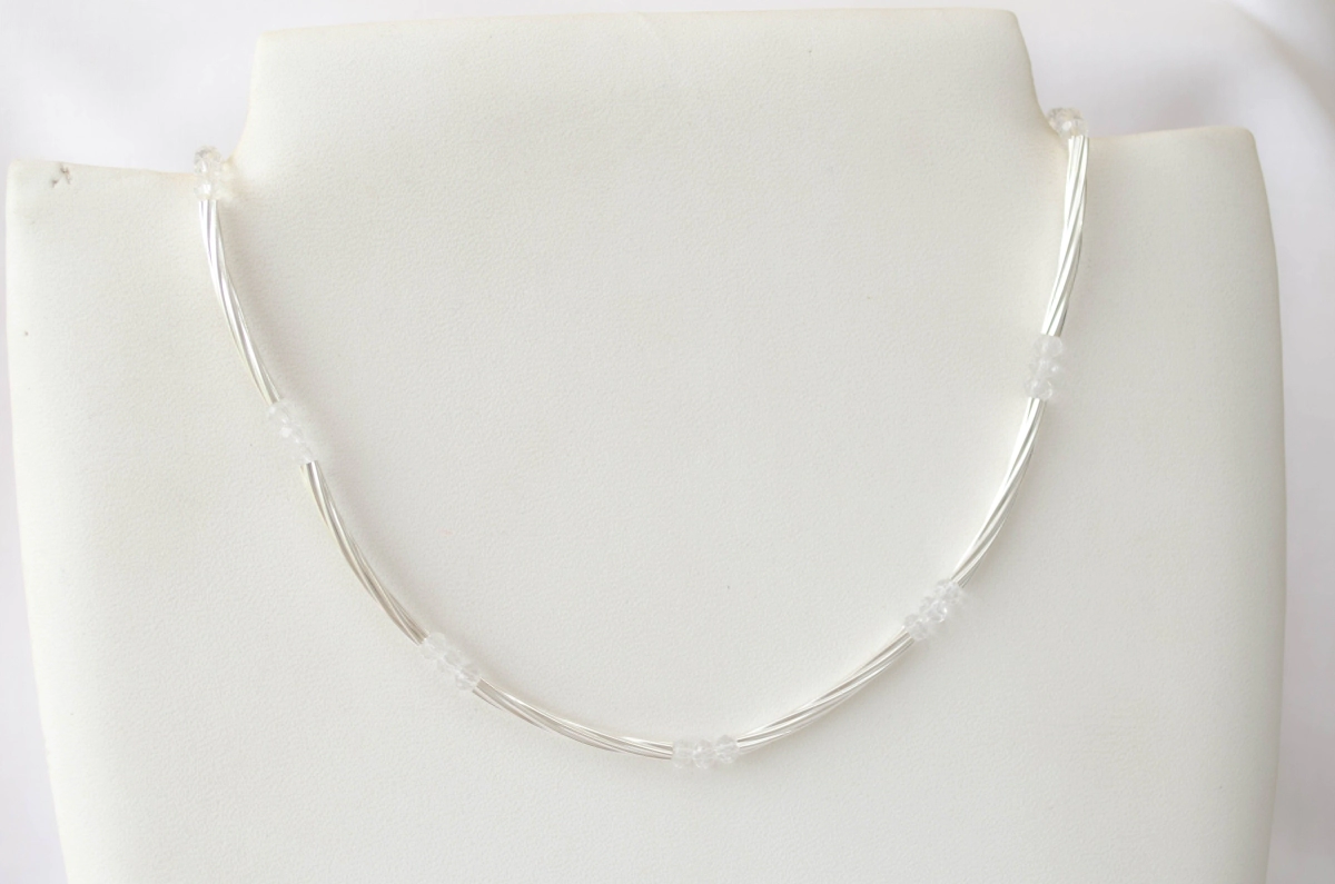 L-CA0241 Colgante cristales y tubo TRANSPARENTE