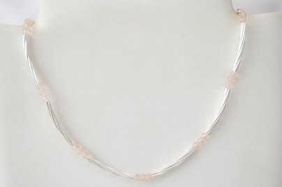 L-CA0241 Colgante cristales y tubo ROSA