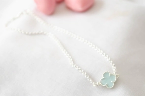 L-TO0099 Tobillera con FLOR MADRE CELESTE