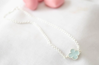 L-TO0099 Tobillera con FLOR MADRE CELESTE