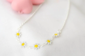 L-TO0104 Tobillera con margaritas