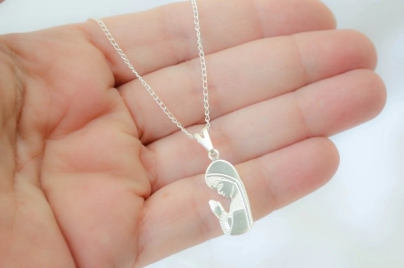 L-CA0287 Cadena 45cm+ Virgen ni�a