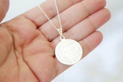 L-CA0286 Cadena 50cm+dije San Benito