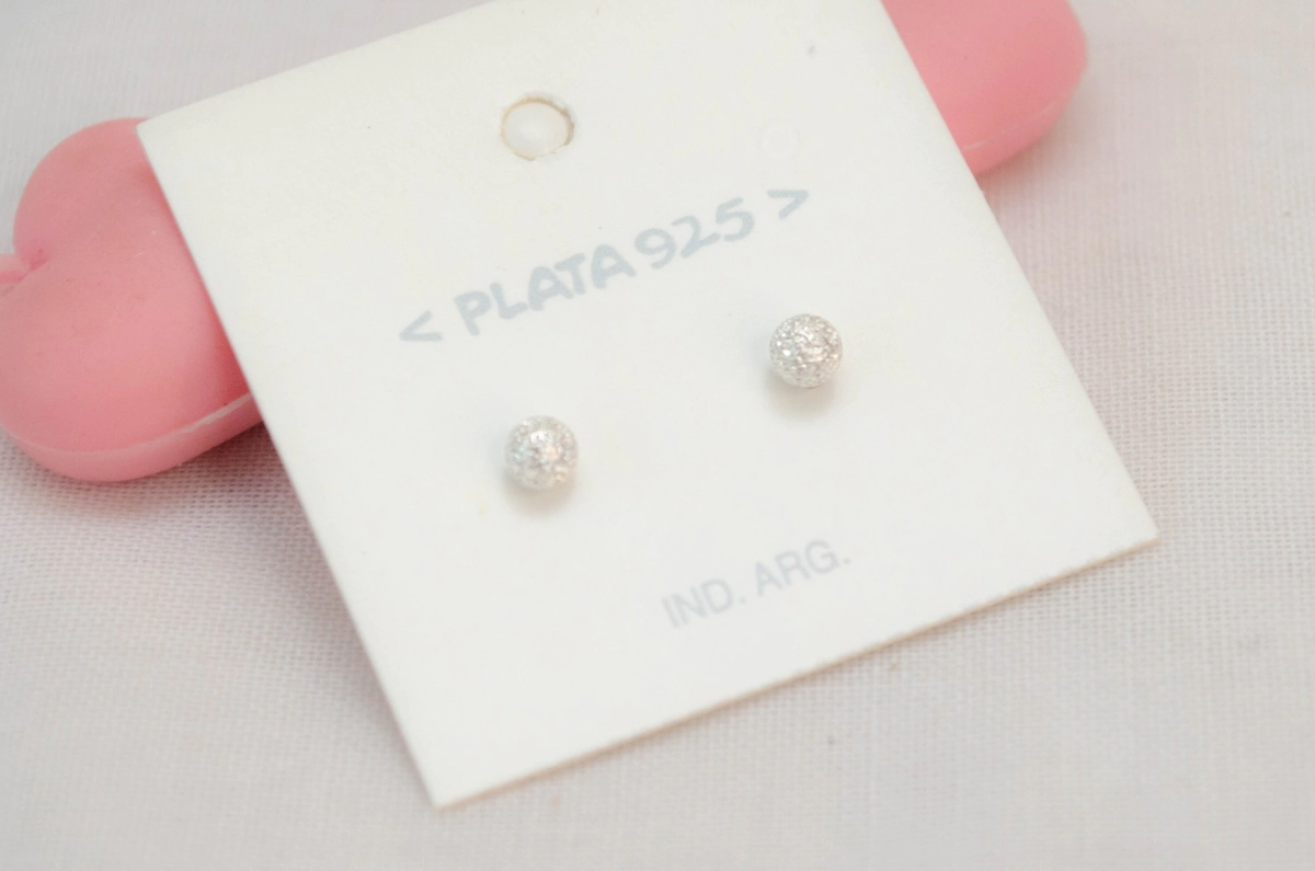 L-AR0977 Aros bolitas 4mm labradas