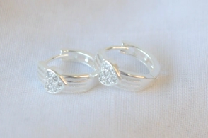 L-AR0998 Aros huggies corazon brillante 1.5cm