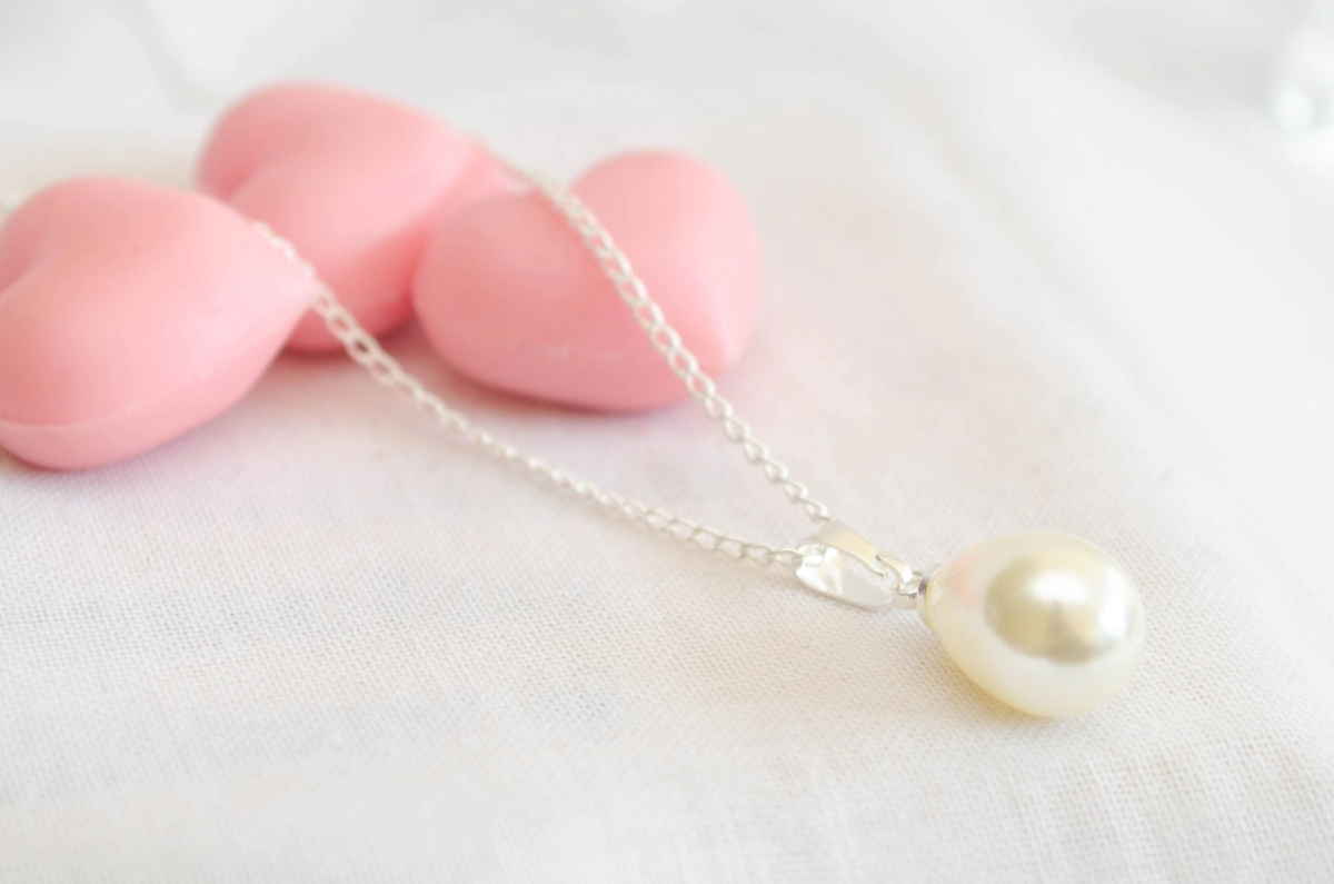 FF-0059 SOBRE Cadena con gota perla grande