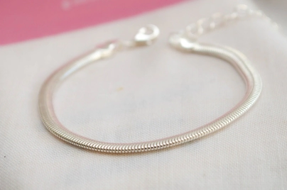 FF-0077 Pulsera clapton plana 4mm 17+5cm 