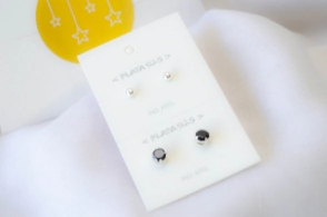 FF-0082 SOBRE Setx2 pares aros bolitas uY CUBICS NEGRO