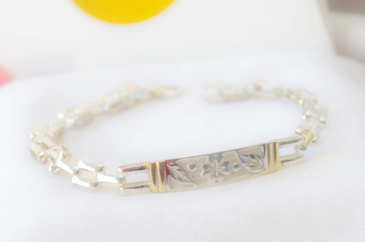 FF-0135 SOBRE Pulsera panter centro con duble centro RECTANGULO