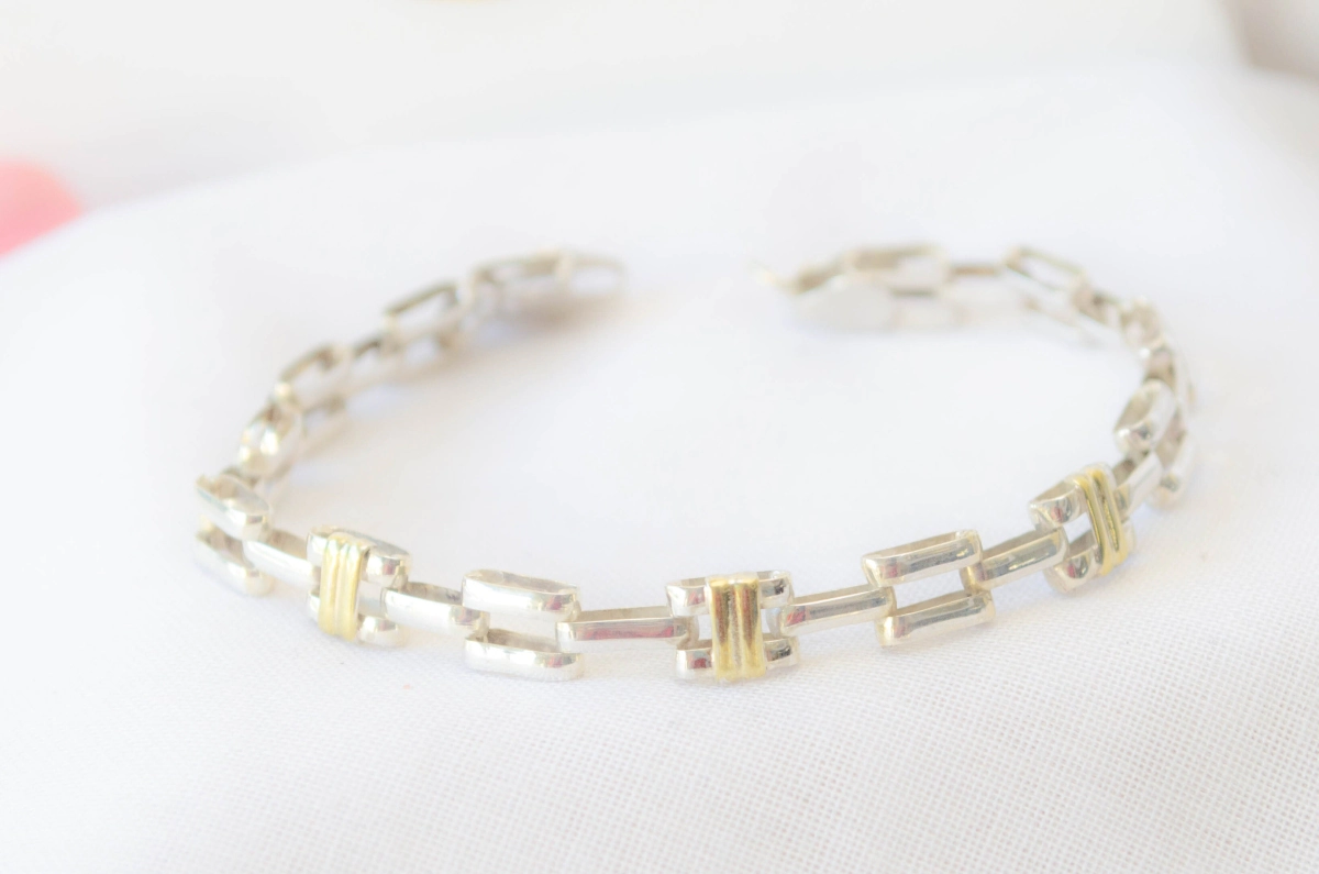 FF-0135 SOBRE Pulsera panter centro con duble centro X