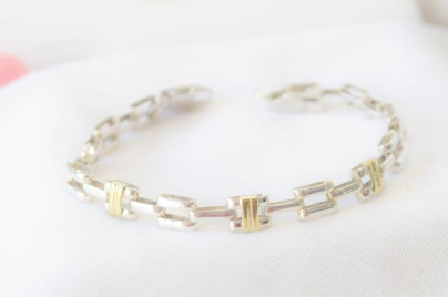 FF-0135 SOBRE Pulsera panter centro con duble centro X