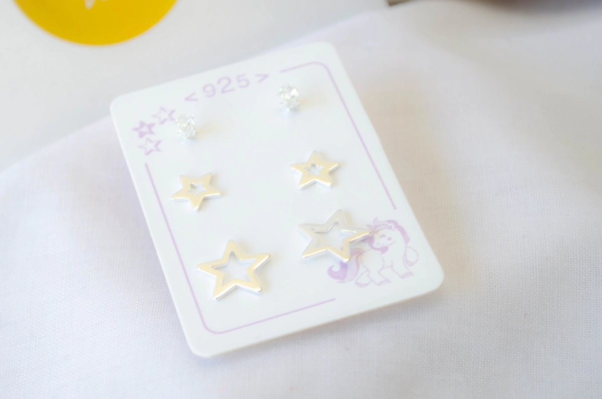 L-TRI0056 TRIO Aros estrellas +cubic