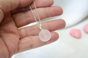 L-CA0300 Cadena 40 cm + bola ROSA