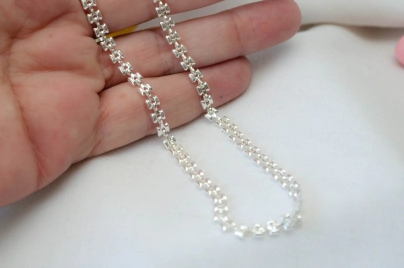 L-CA0308 Cadena cuadraditos 45cm