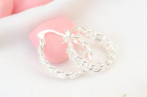 L-AR1025 Aros argollas trenzas