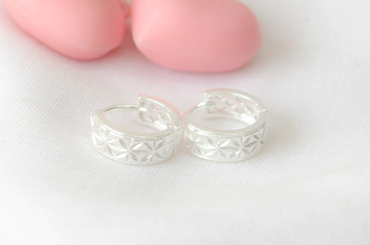 L-AR1038 Aros argollas cubanos flores