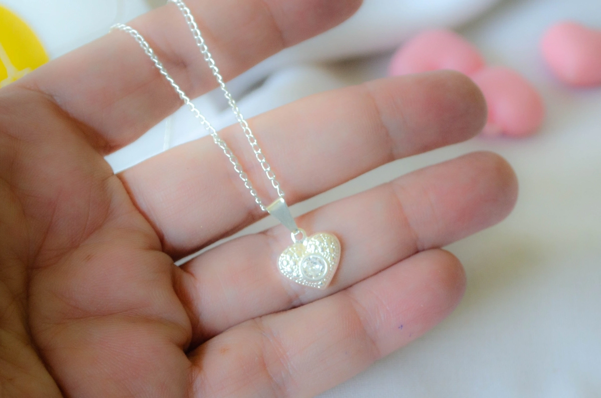 L-CA0304 Cadena 40cm+dije coraz�n con cubic