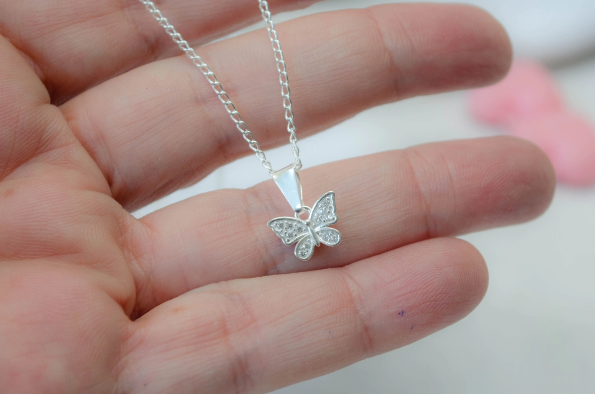 L-CA0307 Cadena 40cm+dije mariposa