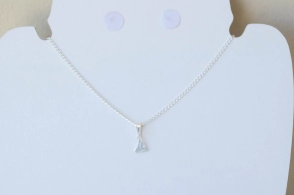 L-CA0314 Cadena 40+ triangulo cubic TRANSPARENTE