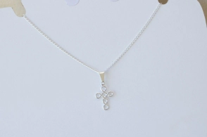 L-CA0319 Cadena 40 + cruz c&iacute;rculos