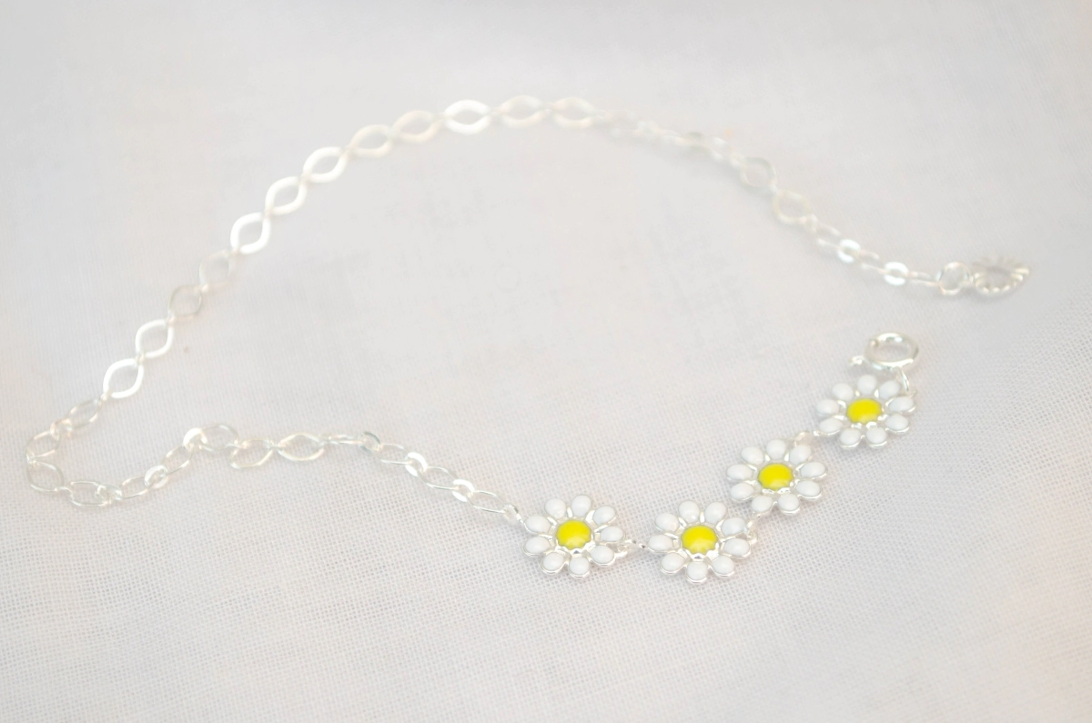 L-TO0109 Tobillera 4 margaritas