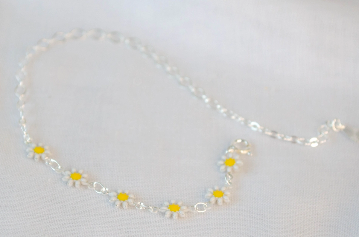 L-TO0111 Tobillera 6 margaritas 