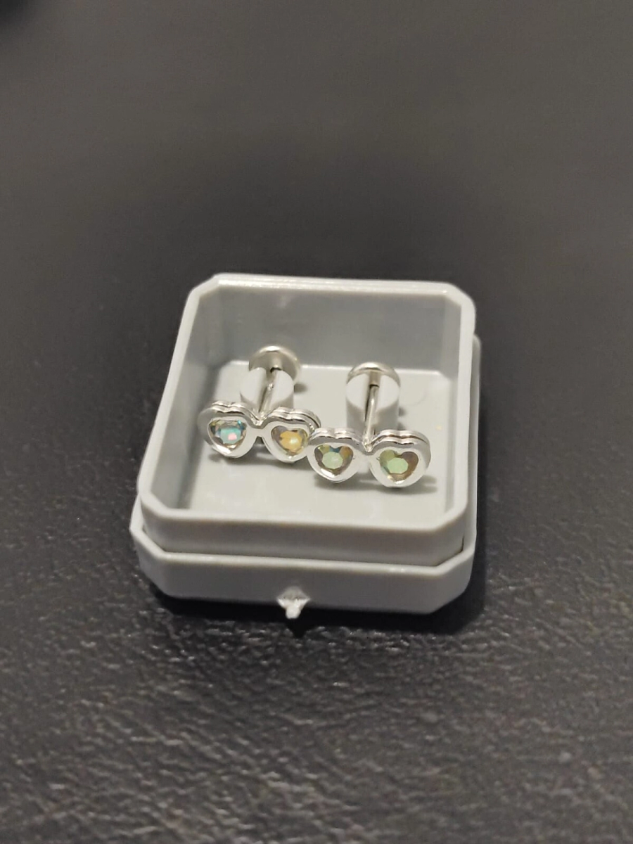 ABRI072 Aros abridores 2 corazones cubics TORNASOL