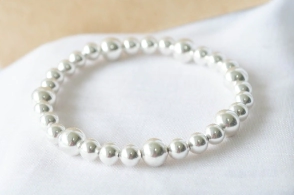 L-PU0151 Pulsera elastizada bolas 8mm 6 mm