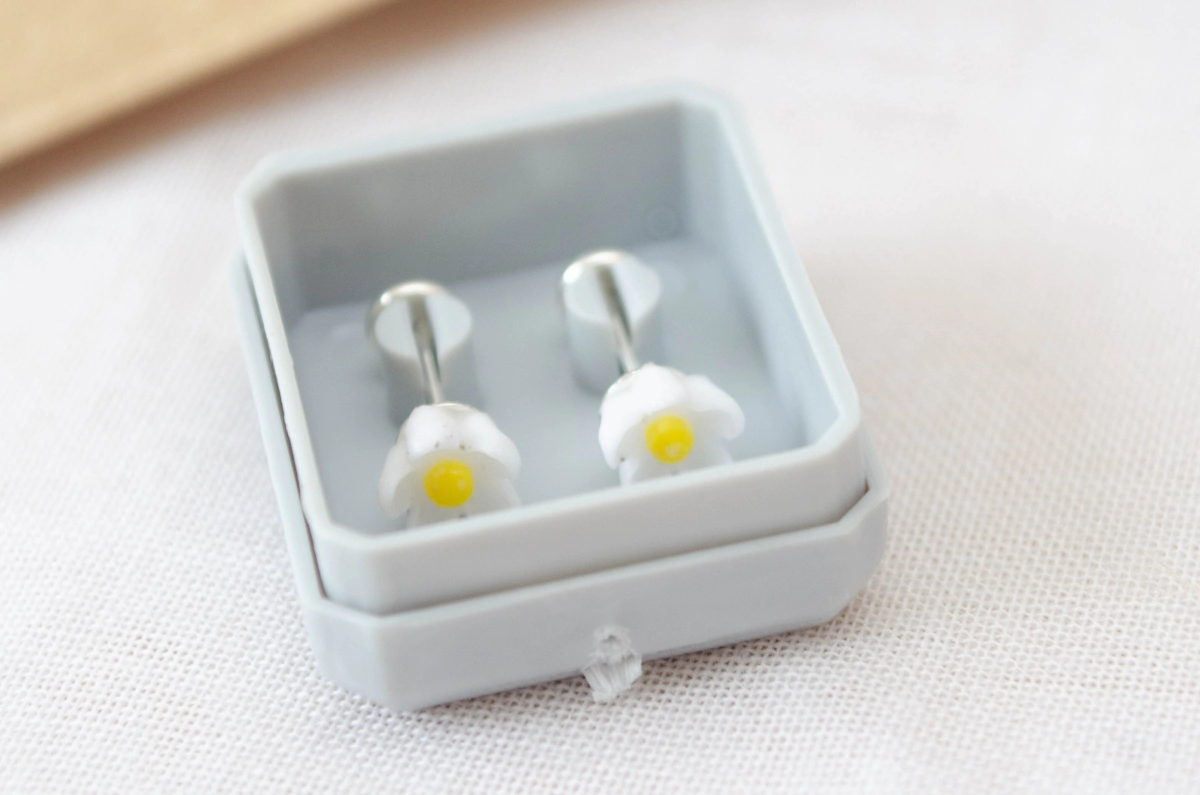 ABRI1505 Aros abridores flor relieve BLANCO