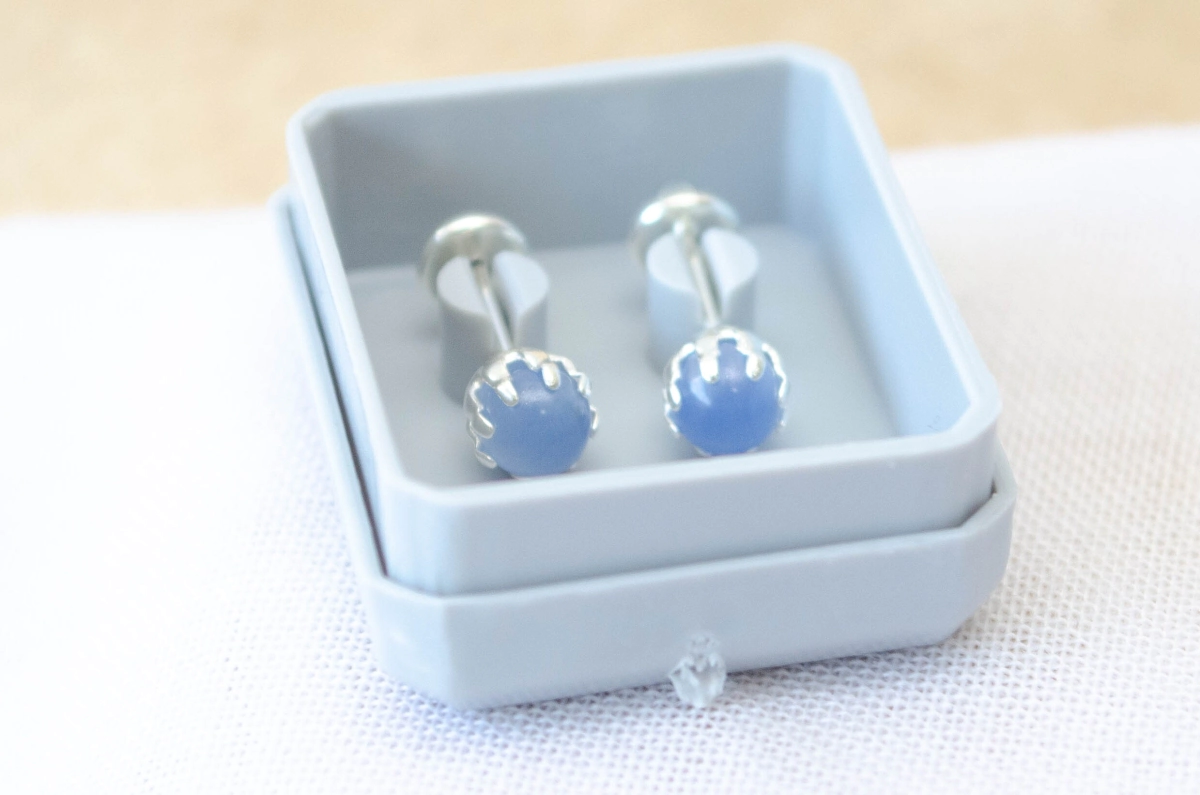 ABRI1003/1 Aros abridores piedra 4mm AZUL