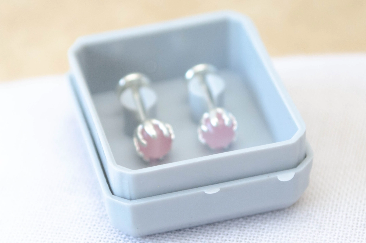 ABRI1003/1 Aros abridores piedra 4mm ROSA