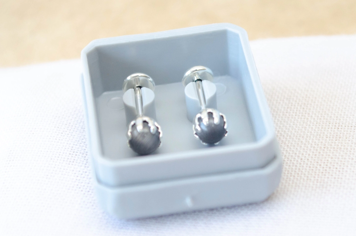 ABRI1003/1 Aros abridores piedra 4mm NEGRO