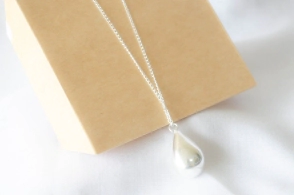 L-CA0348 Cadena  45 cm+ gota alargada