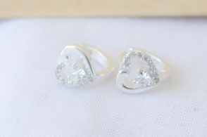 L-AR1065 Aros huggies mini coraz&oacute;n  1 cm