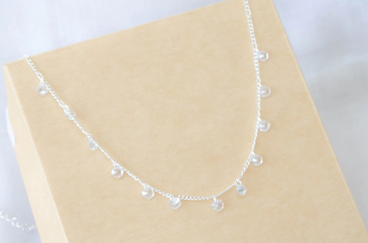 L-CA0357 Choker cubics transparentes