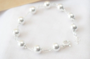 L-PU0171 Pulsera tipo denario bolas 8mm