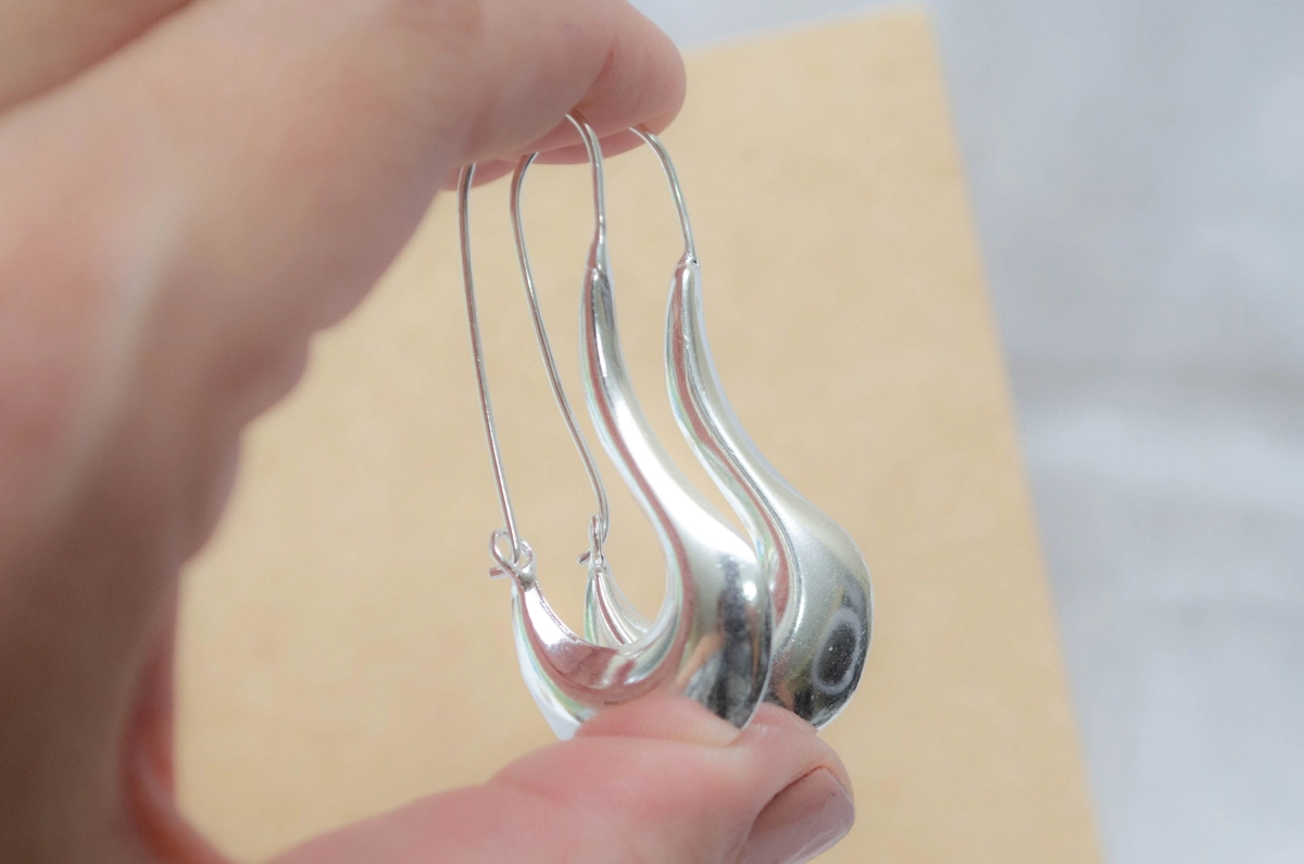 L-AR0106 Aros argollas alargadas xl colgantes