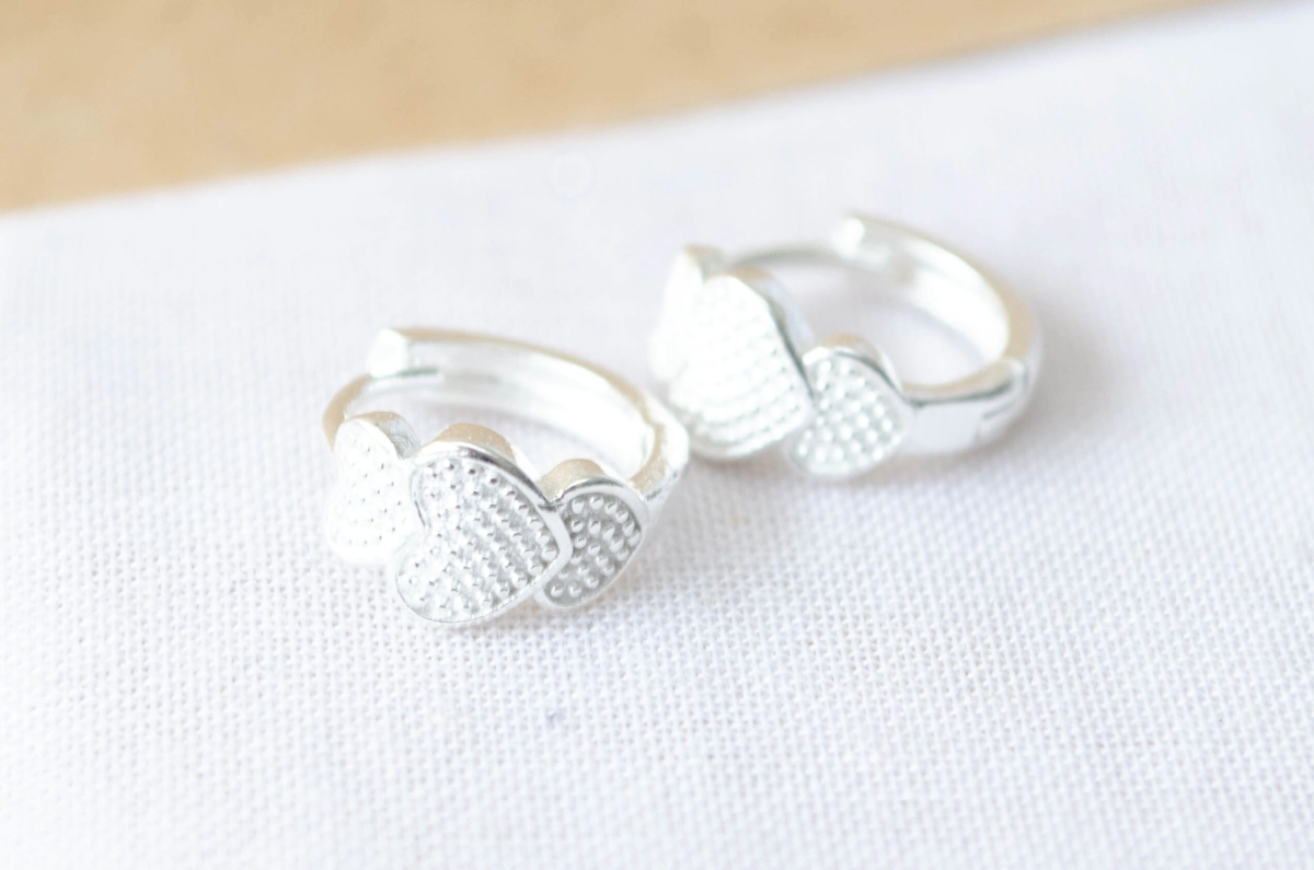 L-ARC0009 Aros cubanos 3 corazones verticales